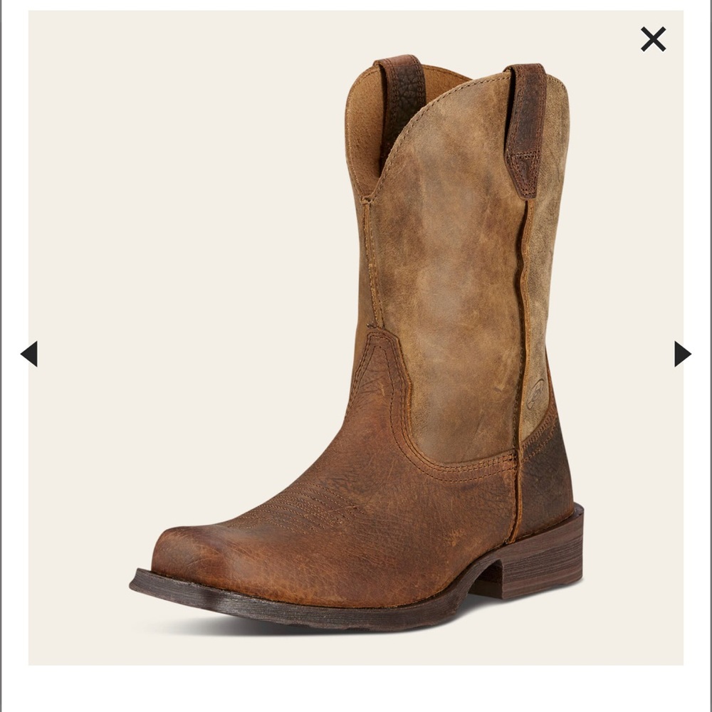 ARIAT Men's Rambler Western Boot Size 12 Brown Cowboy Pull On Soft Leather